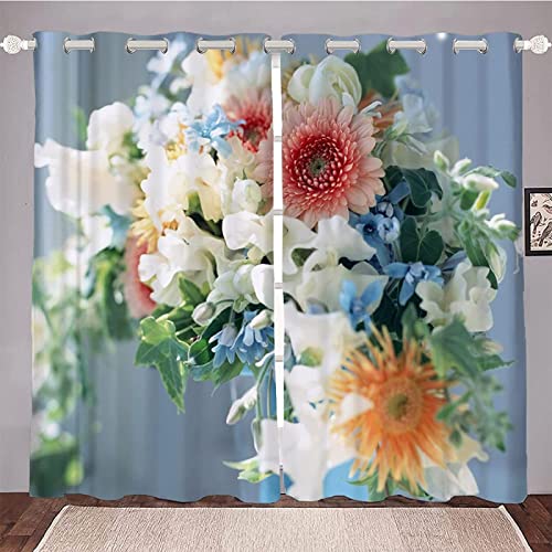HATEGE Vorhang Blickdicht Blume Gardinen mit Ösen 3D Muster Pflanzen Blickdichte Vorhänge Thermovorhang Kälteschutz Verdunklungsvorhänge für Wohnzimmer Schlafzimmer 2er Set 110x215 cm(BxH HATEGE Vorhang Blickdicht Blume Gardinen mit Ösen 3D Muster Pflanzen Blickdichte Vorhänge Thermovorhang Kälteschutz Verdunklungsvorhänge für Wohnzimmer Schlafzimmer 2er Set 110x215 cm(BxH von HATEGE
