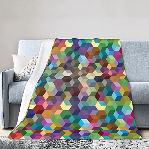 Kuscheldecke Flauschige Kubische Quadrate Decke 150x200 cm Weich Geometrisch Decken Warm Flanell Fleecedecke Sofadecke Wohndecke für Bett Couch Sofa Kuscheldecke Flauschige Kubische Quadrate Decke 150x200 cm Weich Geometrisch Decken Warm Flanell Fleecedecke Sofadecke Wohndecke für Bett Couch Sofa von HATEGE