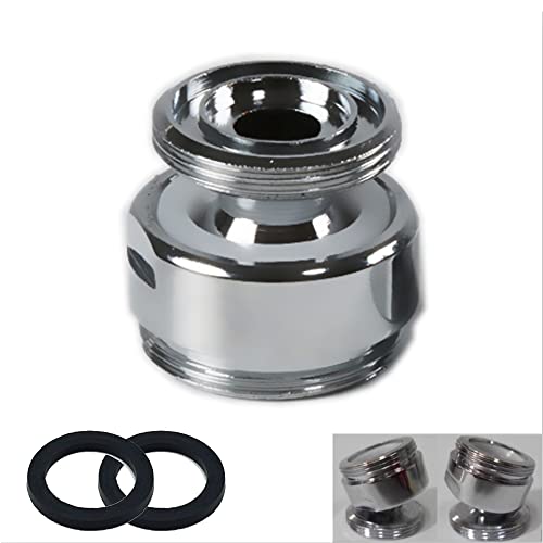 360 Grad schwenkbarer Wasserhahn-Adapter, 20 mm Stecker auf 22 mm Außengewinde NPT Messing Spüle Wasserhahn Adapter Wasseraufbereiter Wasserhahn Belüfteranschluss von HATOOLHA