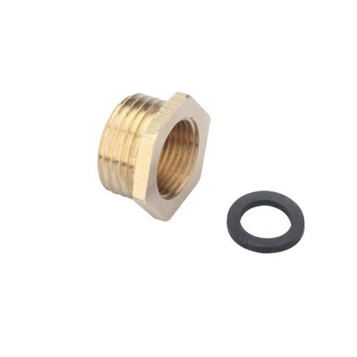 Badezimmer Messing Adapter Duschschlauch Fitting Konverter Europa Schlauchverbinder auf US Wasserversorgung Adapter (EU Buchse G3/8 x Stecker G1/2) von HATOOLHA