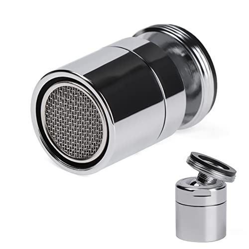 HATOOLHA® Um 360 Grad drehbarer Wasserhahn-Belüfterfilteradapter für Küchenspüle, Wasserhahn, Düsenadapter, Ersatzteil (männlich, 18 mm) von HATOOLHA