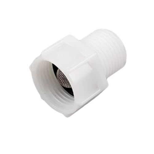 HATOOLHA WC-Füllventil-Rohradapter, 7/8 Zoll Innengewinde auf 1/2 Zoll Außengewinde, Bidet-Schlauchverschraubung, Rohradapteranschluss (ABS Weiß) von HATOOLHA