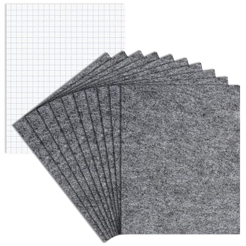 10Stück Filzgleiter Selbstklebend, 4mm Filzgleiter für Stühle Filz Selbstklebende stuhlbeinkappen Grau Möbelgleiter Schneiden Sie Jede Form (20 x 16cm) von HATOOZE