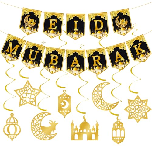 Ramadan Deko, Eid Mubarak Dekoration Eid Mubarak Banner Ramadan Girlande Gold Stern Mond Ramadan Bayram Dekoration für Ramadan Kareem Festival Party Dekoration Ramadan Deko, Eid Mubarak Dekoration Eid Mubarak Banner Ramadan Girlande Gold Stern Mond Ramadan Bayram Dekoration für Ramadan Kareem Festival Party Dekoration von HATOOZE