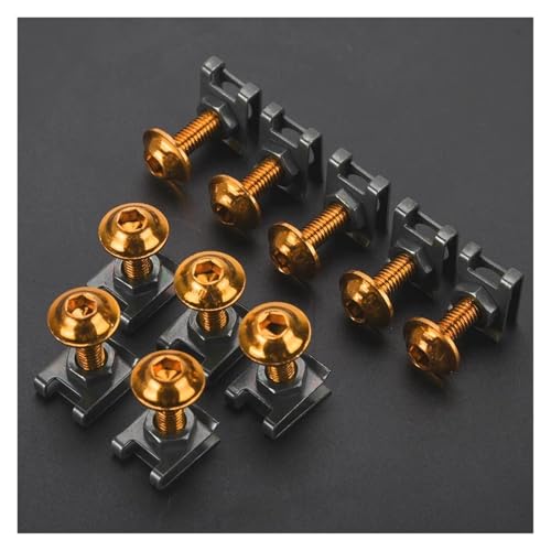 6MM Verkleidung Karosserie Arbeit Schraube Schraube Spire Speed Fastener Clip Mutter Für Y&amaha Für Raptor 700 700R YFM700 YFM700R 700R Verkleidungsschraubensatz(Orange) von HATSVTGR