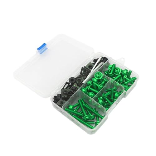 Für Triumph Motorrad Verkleidungsschrauben Kit Karosserieschrauben Mutter Verkleidungsschraubensatz(GRÜN) von HATSVTGR
