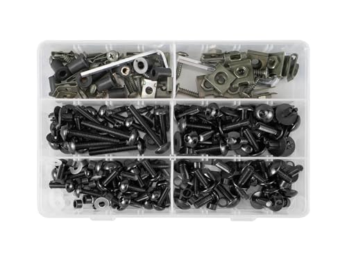 Für Triumph Motorrad-Windschutzscheiben-Schraubensatz Verkleidungsschraubensatz(Schwarz,253pcs) von HATSVTGR