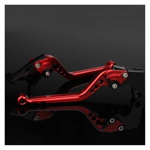 HATSVTGR Für Aprilia SX125 SX 125 2021 2022 2023 2024 Motorradzubehör Kurzer Und Langer Verstellbarer Bremskupplungshebel(177 mm Rot) von HATSVTGR