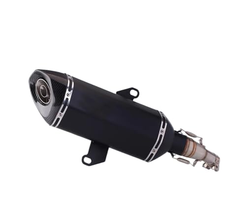 HATSVTGR Motorrad Auspuff Endschalldämpfer Für ADV350 ADV 350 Motorrad Auspuffsystem Mittelrohr Schalldämpfer(SCHWARZ) von HATSVTGR