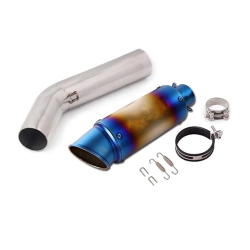 HATSVTGR Motorrad Auspuff Endschalldämpfer Für Suzuki GSXR 600 GSXR 750 2006 2007 K6 K7 Motorrad-Auspuffblenden Mittelverbindungsrohr Schalldämpfer Abnehmbarer Auspuff(BLAU) von HATSVTGR