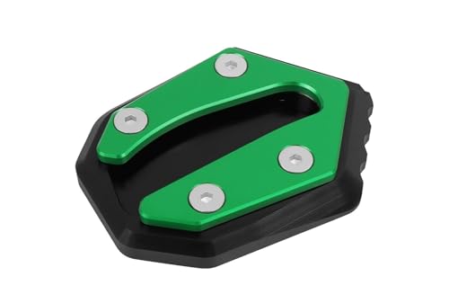 HATSVTGR Ständer-Vergrößerungsplatte Für Kawasaki W 800 650 400 2019 2020 2021 2022 2023 Kickstand Verlängerung Platte W800 W650 W400 Fuß Seite Stehen Vergrößerungs Pad Ständerpolster(GRÜN) von HATSVTGR