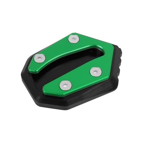 HATSVTGR Ständer-Vergrößerungsplatte Für Kawasaki W800 W650 W400 W 800 650 400 2019 2020 2021 2022 2023 Kickstand Verlängerung Platte Fuß Seite Stehen Vergrößerer Pad Ständerpolster(GRÜN) von HATSVTGR