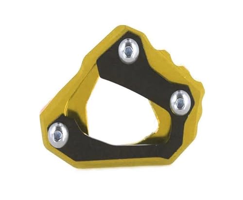 HATSVTGR Ständer-Vergrößerungsplatte Für MT-10 MT10 FZ-10 Für MT FZ 10 2016-2023 2021 2022 Motorrad Kickstand Fußseitenständer Verlängerungspolster Stützplatte Ständerpolster(Gold) von HATSVTGR