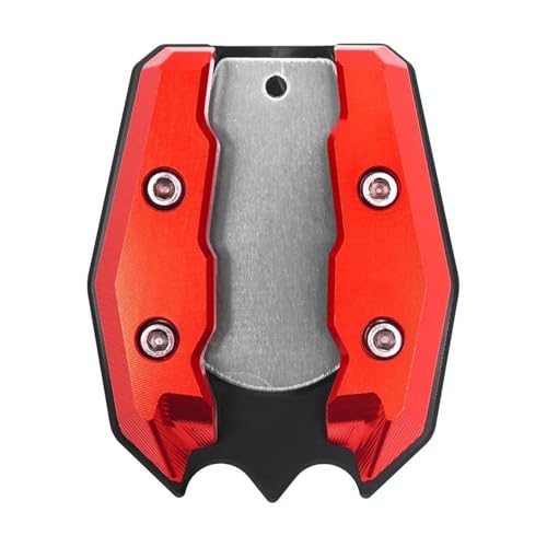 HATSVTGR Ständer-Vergrößerungsplatte Für PCX160 PCX 160 Motorrad Seitenständer Vergrößerungspolster Unterstützung Fuß Kick Stand Plate Erweiterungszubehör Ständerpolster(Rot) von HATSVTGR