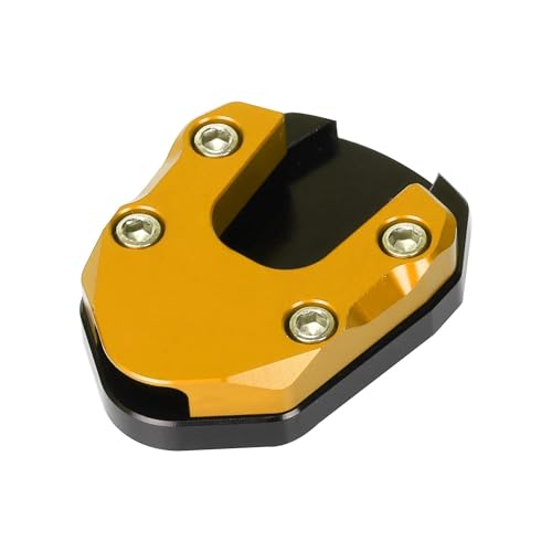 HATSVTGR Ständer-Vergrößerungsplatte Motorrad Seitenständer Pad Platte Ständer Vergrößerungsunterstützung Erweiterung Für PCX125 PCX150 PCX160 Ständerpolster(Gold) von HATSVTGR
