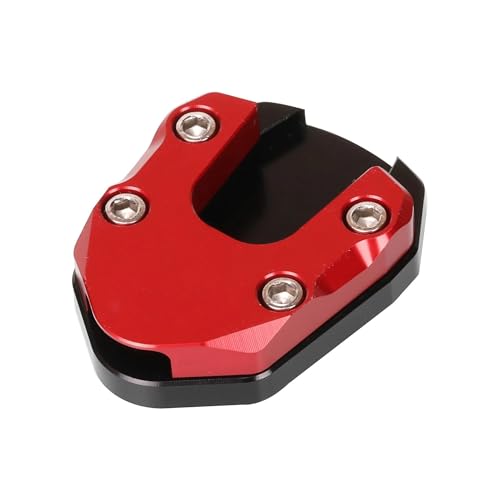 HATSVTGR Ständer-Vergrößerungsplatte Motorrad Seitenständer Pad Platte Ständer Vergrößerungsunterstützung Erweiterung Für PCX125 PCX150 PCX160 Ständerpolster(Rot) von HATSVTGR