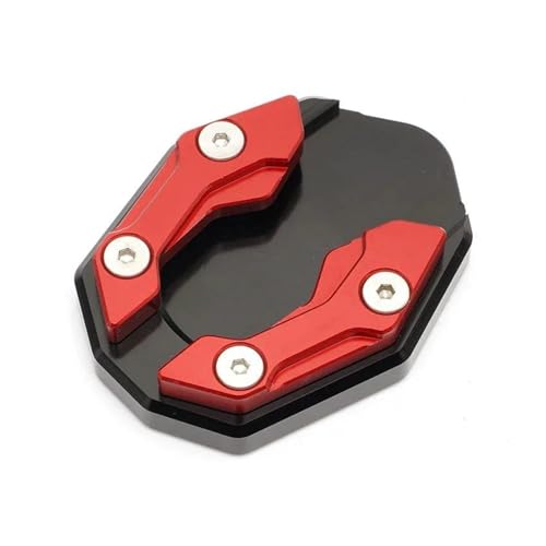 HATSVTGR Ständer-Vergrößerungsplatte Motorrad Seitenständer Vergrößerer Ständer Vergrößern Platte Pad Für PCX 160 150 125 PCX150 PCX160 PCX125 Ständerpolster(Rot) von HATSVTGR