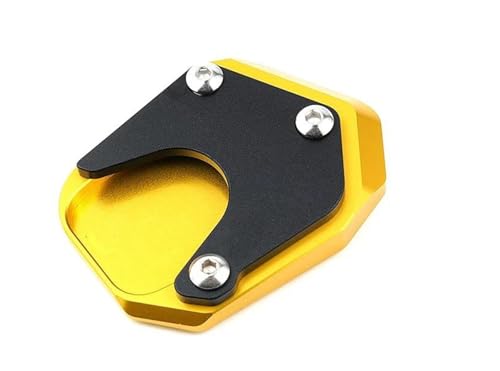 HATSVTGR Ständer-Vergrößerungsplatte Motorrad Ständer Seitenständer Verlängerung Für CB500X CB500F CB650R CB125R CB300R CB 500 400 SF CB400X 1998-2024 Ständerpolster(Gold) von HATSVTGR