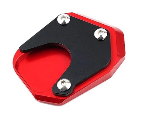 HATSVTGR Ständer-Vergrößerungsplatte Motorrad Ständer Seitenständer Verlängerung Für CB500X CB500F CB650R CB125R CB300R CB 500 400 SF CB400X 1998-2024 Ständerpolster(Rot) von HATSVTGR