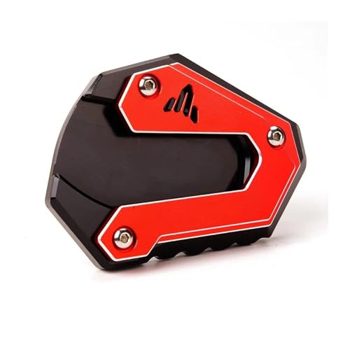HATSVTGR Ständer-Vergrößerungsplatte Motorrad-Ständerfuß-Seitenständer-Verlängerungspolster-Stützplatte Für Y&amaha R7 YZFR7 YZF-R7 2021-2025 R9 YZFR9 YZF-R9 2025 YZF R7 R9 Ständerpolster(Rot,1 STK) von HATSVTGR