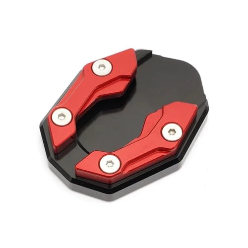 HATSVTGR Ständer-Vergrößerungsplatte Motorradzubehör Für PCX125 PCX150 PCX160 PCX 125 150 160 Seitenständerverlängerung Ständervergrößerungsplatte Ständerpolster(Rot,UNTERLAGE) von HATSVTGR