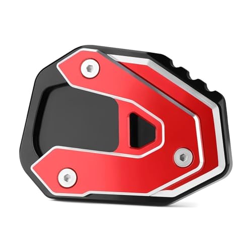 HATSVTGR Ständer-Vergrößerungsplatte Motorradzubehör Für X-ADV 750 2021 2022 2023 2024 Kickstand Fußseitenständer Verlängerungspolster Stützplatte Ständerpolster(Rot) von HATSVTGR