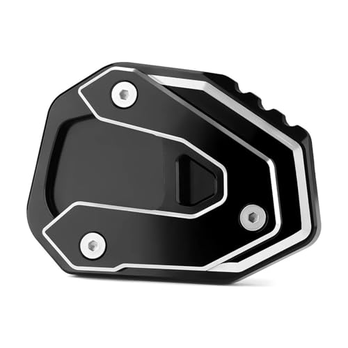 HATSVTGR Ständer-Vergrößerungsplatte Motorradzubehör Für X-ADV 750 2021 2022 2023 2024 Kickstand Fußseitenständer Verlängerungspolster Stützplatte Ständerpolster(Schwarz) von HATSVTGR