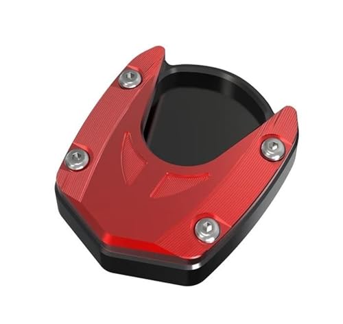 HATSVTGR Ständer-Vergrößerungsplatte Ständer Fuß Seitenständer Verlängerung Vergrößerung Stützplatte Pad Für CFMOTO 450SR 450SR-S 450CLC 450NK 2022 2023 2024 2025 Ständerpolster(Rot) von HATSVTGR