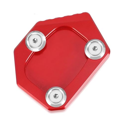 HATSVTGR Ständer-Vergrößerungsplatte Ständerverlängerung Fuß Seitenständer Vergrößerungsplatte Pad Für VFR800X Für Crossrunner CBR650R CB500X CB300F CB300R CB125R Ständerpolster(Rot) von HATSVTGR