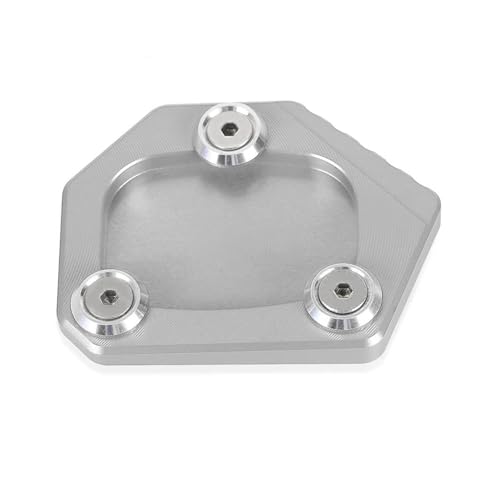 HATSVTGR Ständer-Vergrößerungsplatte Ständerverlängerung Fuß Seitenständer Vergrößerungsplatte Pad Für VFR800X Für Crossrunner CBR650R CB500X CB300F CB300R CB125R Ständerpolster(Silber) von HATSVTGR