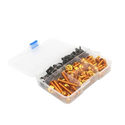 Motorrad Verkleidungsschrauben Kit Karosserieschrauben Mutter Für K&awasaki Verkleidungsschraubensatz(GOLD) von HATSVTGR