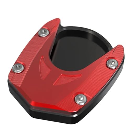 Ständer-Vergrößerungsplatte Für CFMOTO 450SR 450SS 450NK 2022 2023 2025 2024 450 SR SS NK Motorräder Fuß Seite Stehen Vergrößerungs Platte Pad Ständer Erweiterung Ständerpolster(Rot,UNTERLAGE) von HATSVTGR