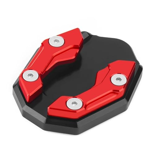 Ständer-Vergrößerungsplatte Für NMAX155 XMAX300 Universal Scooter Motorrad Fahrrad Ständer Extender Fuß Seitenständer Extension Pad Stützplatte Anti-Rutsch Vergrößerte Basis Ständerpolster(Rot) von HATSVTGR