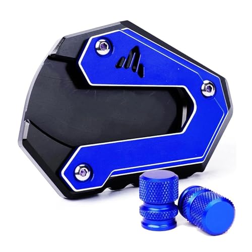 Ständer-Vergrößerungsplatte Motorrad-Ständerfuß-Seitenständer-Verlängerungspolster-Stützplatte Für Y&amaha R7 YZFR7 YZF-R7 2021-2025 R9 YZFR9 YZF-R9 2025 YZF R7 R9 Ständerpolster(Blau,1 Satz) von HATSVTGR