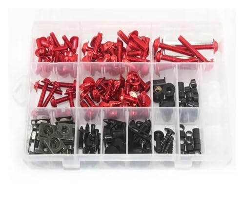 Universal-Verkleidungsschrauben-Set Für K&awasaki Motorräder Verkleidungsschraubensatz(Rot) von HATSVTGR