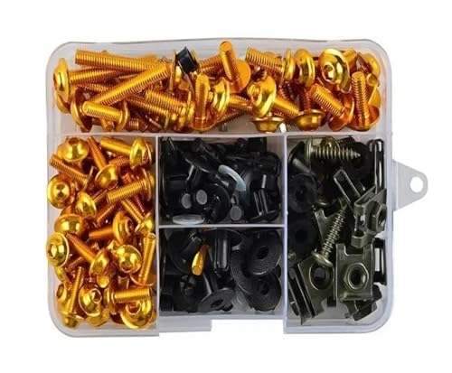 Verkleidungsschraubensatz Verkleidungsschrauben Schrauben Kit Mutternclips Für Suzuki GSXR600 GSXR750 GSXR1000 GSXR1250S GSX R600 R1000 R750 R1250S GSXR 600 750 1000 Windschutzscheibenmuttern(GOLD) von HATSVTGR