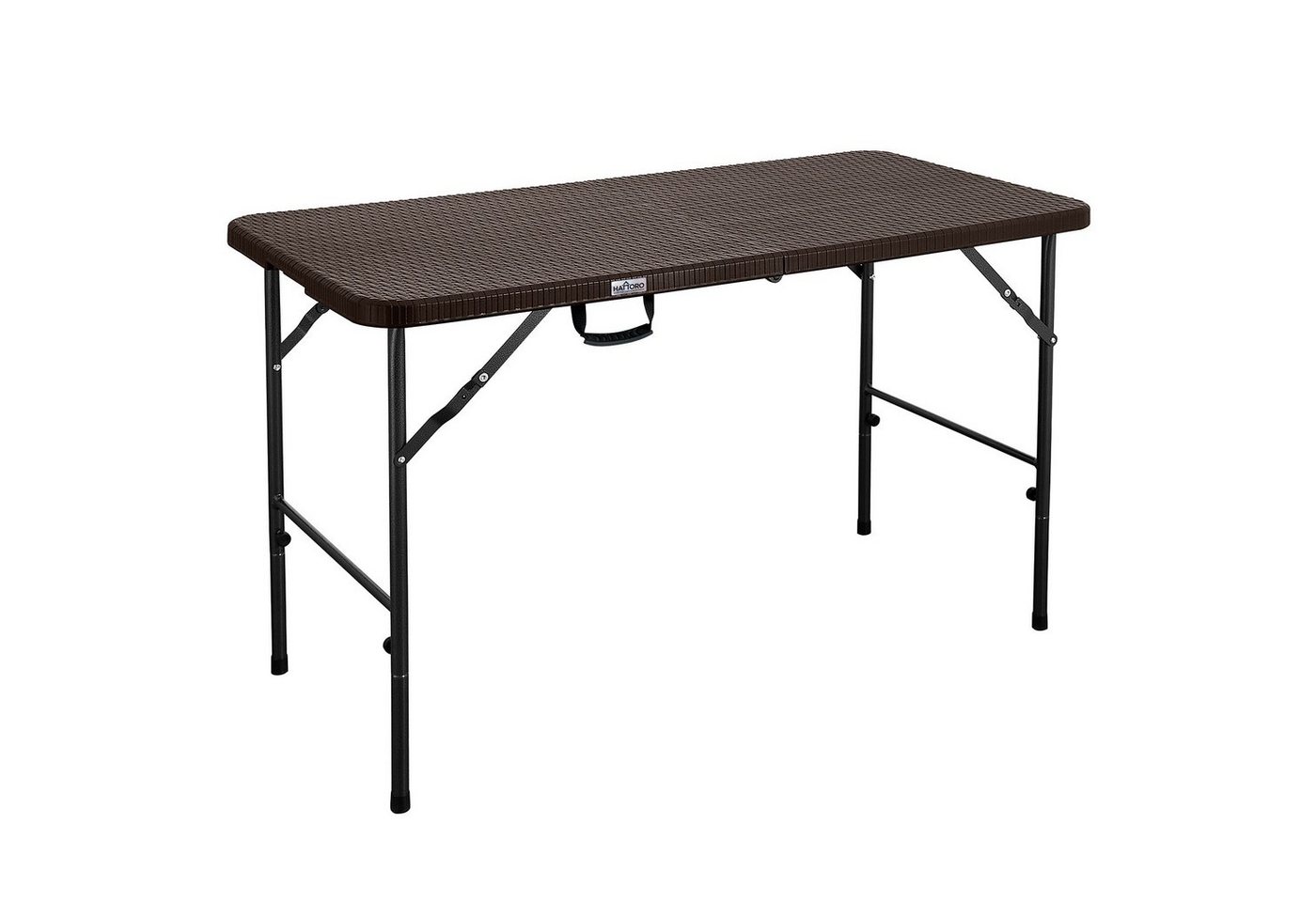 HATTORO Campingtisch, Breite 120 cm, Hart-Polyethylen, Aluminium, Braun von HATTORO