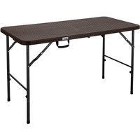 Campingtisch Klapptisch Buffettisch Gartentisch Koffer 120 cm Braun - Hattoro von HATTORO