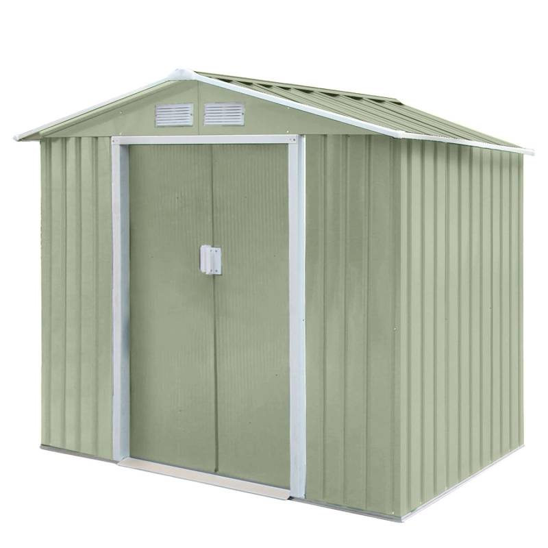 Hattoro S100 Metall Gerätehaus XL Geräteschuppen Garten Schuppen Gartenhaus Grün von HATTORO