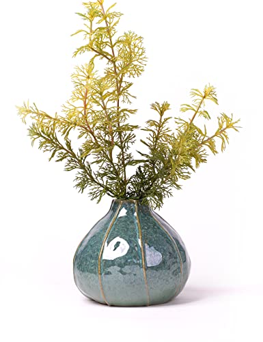 HAUCOZE Keramik Blume Vase Modern Skulptur Statue Dekor Blume Figuren Geschenk Garten Ornament Wohnzimmer Arts Kunst 16cm von HAUCOZE