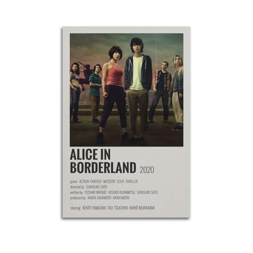 HAUEBDANSEY Poster Alice im Borderland 2020 (8), ästhetisches Vintage-Wandkunst, Leinwandposter, dekoratives Gemälde, Wohnzimmer, Schlafzimmer, Dekoration, 30 x 45 cm, ungerahmter Stil von HAUEBDANSEY