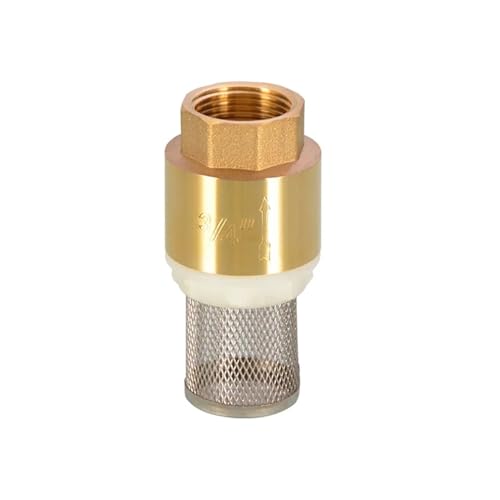 1 Stück Messing-Rückschlagventil 1/2 Zoll 3/4 Zoll 1 Zoll BSPP Innengewinde Rückschlagventil mit Stahlsieb for Wasser-, Öl- und Gassysteme(3/4 (Steel mesh)) von HAUJGG