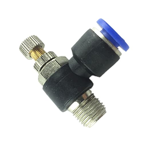10-teiliges pneumatisches Drosselventil-Set – 1/8 Zoll bis 6 mm Luftstrom-Regelarmaturen for effiziente pneumatische Systeme(Sl8-03) von HAUJGG