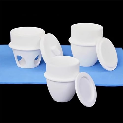 Korundtiegel for wissenschaftliche Forschung und industrielle Analyse – 1 Stück(Ash crucible(with lid)34x36 mm) von HAUJGG