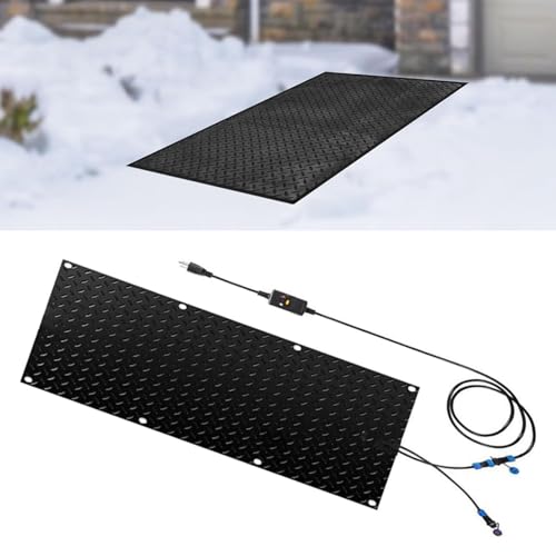 Schneeschmelzmatte for Einfahrten und Treppen – rutschfeste Gummimatten for Schmelzen von Schnee und Eis for den Außenbereich – (30,5 x 121,9 cm) – 5 Stück(40x200cmx1Pcs) von HAUJGG