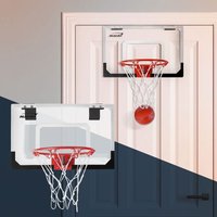 Mini Basketballkorb Set mit 3 Bälle, 58x40 cm, Weiß, inkl. Netz und Pumpe, tragbar, Backboard Tür/Wandmontage, ohne Bohren, Indoor Basketball Hoop von HAUKI