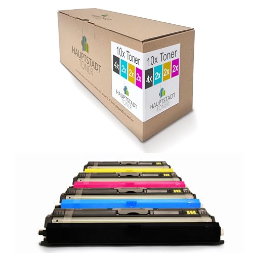 10x Hauptstadttoner Toner kompatibel mit Oki MC 160 N ersetzt Schwarz Blau Rot Gelb Patronen Kartuschen von HAUPTSTADT TONER