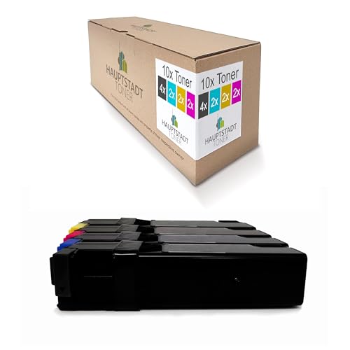 10x Hauptstadttoner Toner kompatibel mit Xerox WC 6505 DN N ersetzt Schwarz Blau Rot Gelb von HAUPTSTADT TONER