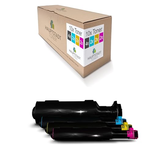 10x Hauptstadttoner Toner kompatibel mit Xerox WC7232TEX WC7232F WC7232FX WC7232SP WC7232SPL WC7232FPX WC7232SX WC7232TPE WC7242 WC7232FP wie 006R01262-006R01265 Set von HAUPTSTADT TONER