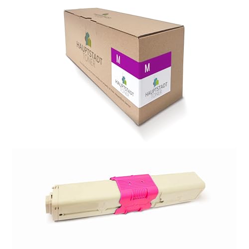 1x Hauptstadttoner Toner kompatibel mit Oki C 301 321 DN ersetzt 44973534 Rot Magenta Patrone Druckerpatrone von HAUPTSTADT TONER